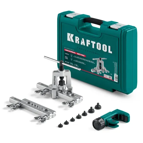 KRAFTOOL Universal-METRIC 3 - 19 мм, набор для развальцовки и резки (23605)
