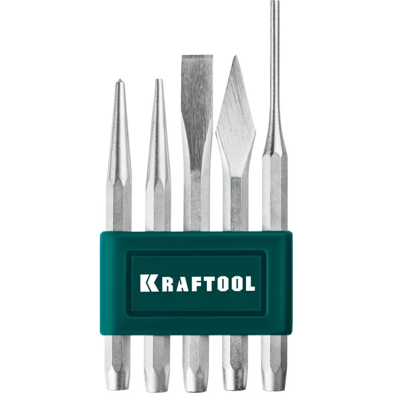 KRAFTOOL Grand-5, 5 предметов, набор зубил и кернеров (21075-H5)