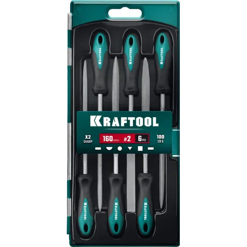 KRAFTOOL 6 шт, 160 мм, набор надфилей (16030-6)