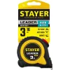 STAYER Leader, 3 м х 16 мм, рулетка с автостопом, Professional (3402-3)