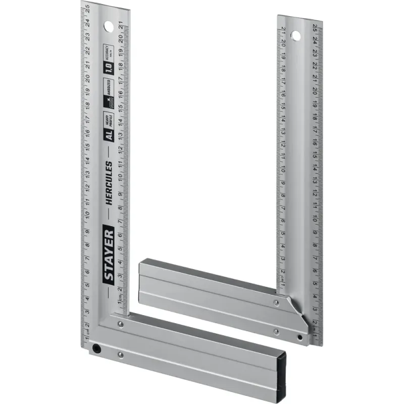 STAYER 250 мм, жесткий столярный угольник, Professional (3432-25)