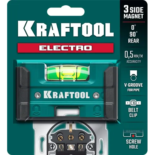 KRAFTOOL Electrо 76 мм, магнитный уровень (34786)