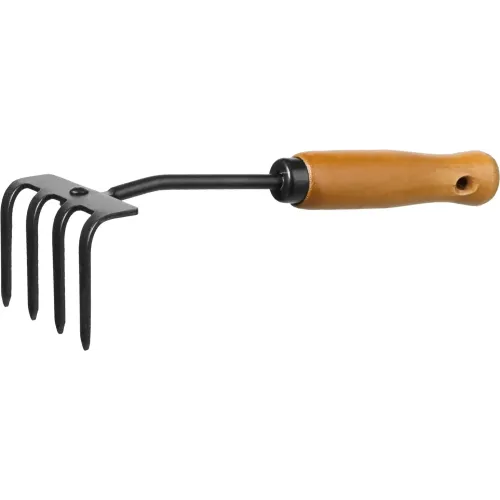 GRINDA ProLine 64х100х270 мм, 4-х зубые, деревянная ручка, садовые грабли (421515)