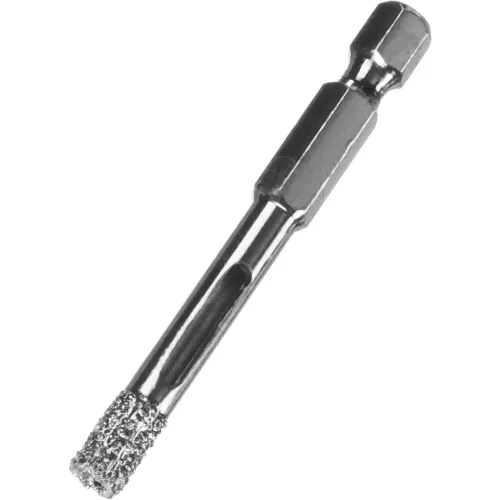 ЗУБР АВК, d 6 мм, (HEX 1/4″, 15 мм кромка), вакуумное алмазное трубчатое сверло, Профессионал (29865-06)
