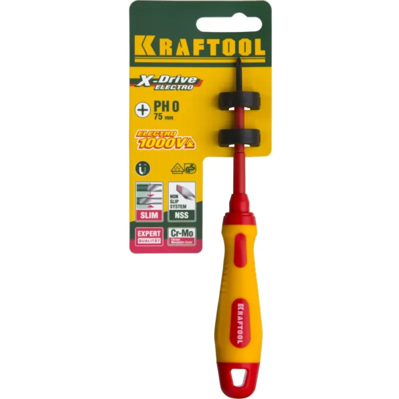 KRAFTOOL PH0 х 60 мм, высоковольтная отвертка (250084-0-060)