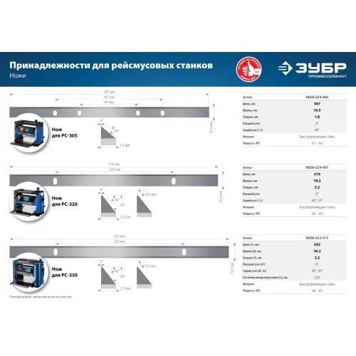 ЗУБР 320 мм, 1500 Вт, рейсмусовый станок, Профессионал (РС-320)