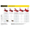 STAYER F-35 RED FORCE, 3.5 т, 145 - 500 мм, подкатной домкрат с быстрым и высоким подъемом для СТО, Professional (43155-3.5)