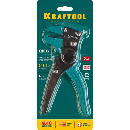 KRAFTOOL CK-6, 0.2 - 6 мм2, автоматический стриппер (22630)
