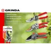 GRINDA G-3, 200 мм, высокоуглеродистая сталь, цельнокованый, покрытие ПВХ, плоскостной секатор (423103)