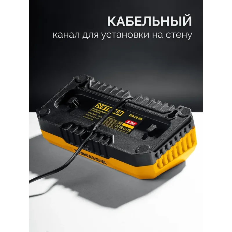 STEHER 20 В, 2 порта, 2 х 3 А, зарядное устройство для LMS АКБ (CH-20-26)