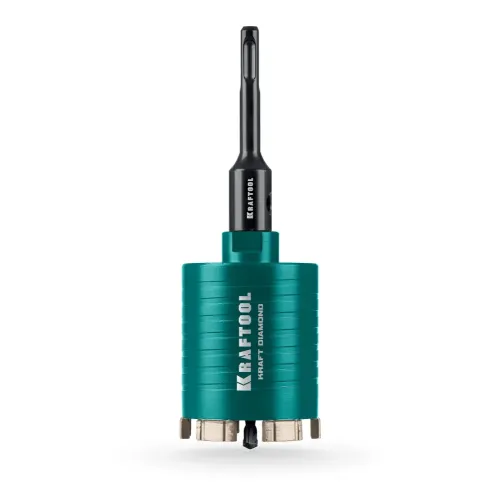 KRAFTOOL DIAMOND d 82 мм (сухое сверление с микроударом, глубина сверления 75 мм, лазерная сварка), Алмазная Коронка для подрозетников (29820-82)