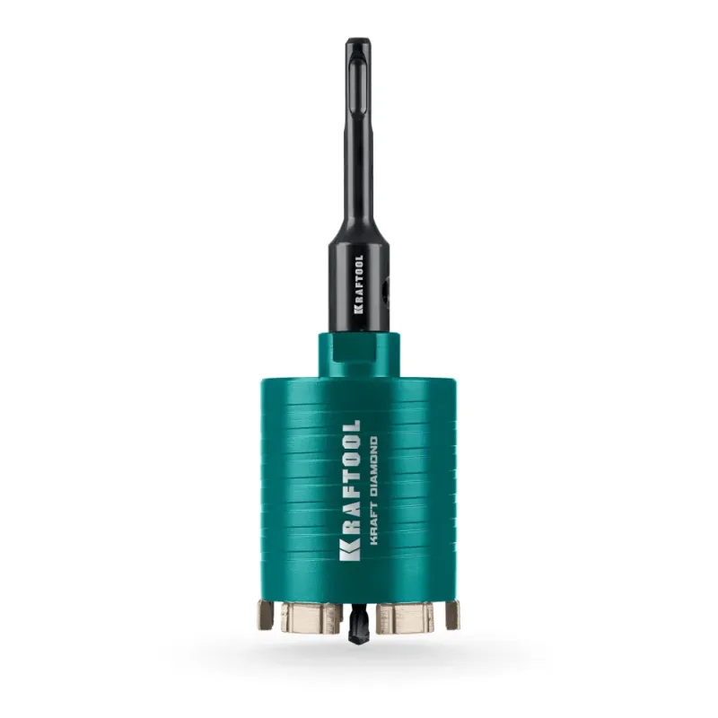 KRAFTOOL DIAMOND d 82 мм (сухое сверление с микроударом, глубина сверления 75 мм, лазерная сварка), Алмазная Коронка для подрозетников (29820-82)