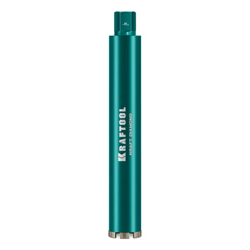 KRAFTOOL DIAMOND 72 мм (450 мм, 1 1/4″, лазерная сварка, сухое сверление с микроударом), алмазная коронка по железобетону (29825-072)