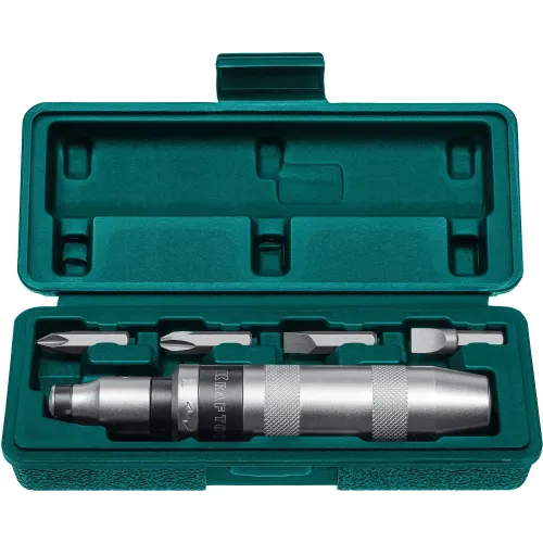 KRAFTOOL ID-6, 6 предм., ударно-поворотная отвертка (25555)