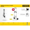 STAYER PROTruck, до 90кг, каркас из стали, платформа из алюминия, платформа 39х28см, колеса d13см, вес 4кг, складная хозяйственная тележка (38755-90)
