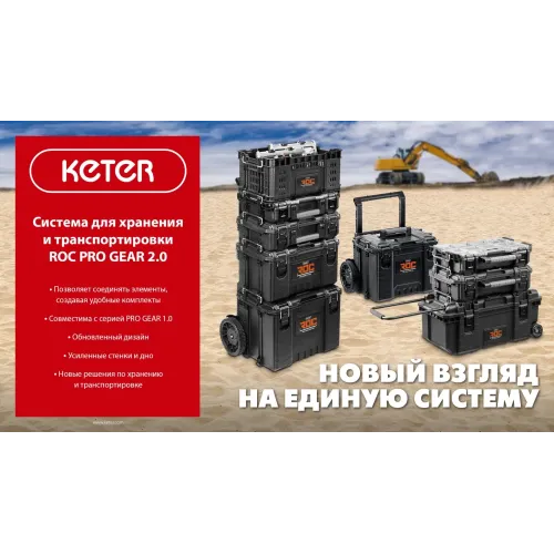 KETER ROC PRO GEAR 2.0 (22″) пластиковый ящик-органайзер (38372)