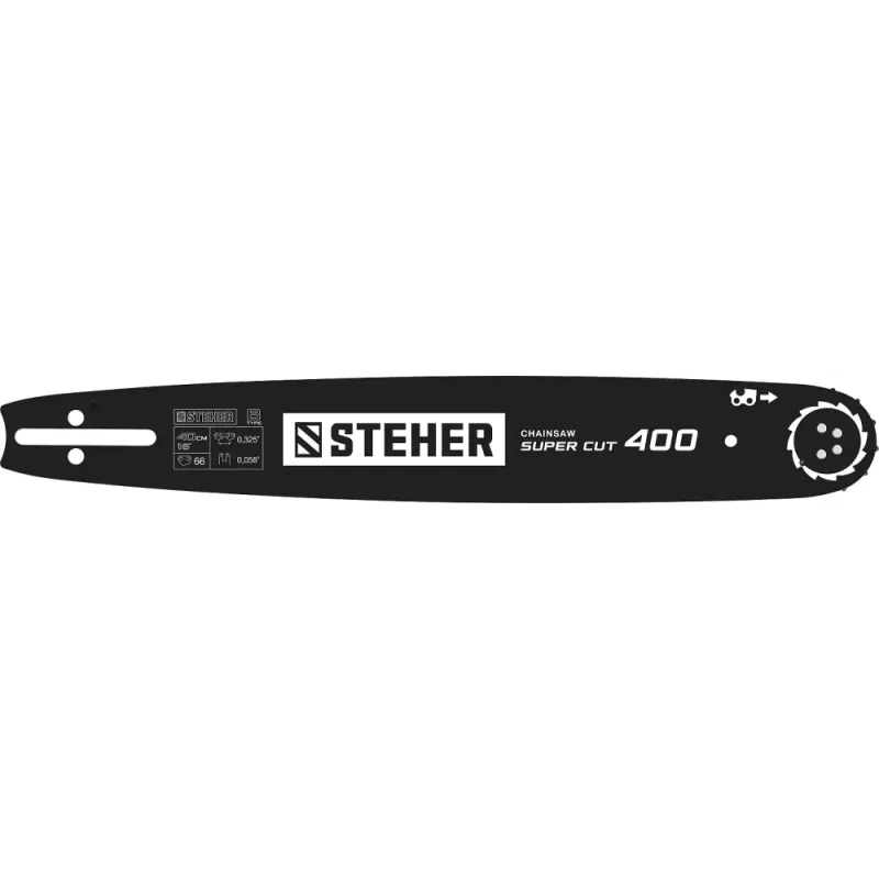 STEHER type B, шаг 0.325″, паз 1.5 мм, 40 см, шина для бензопил (75202-40)