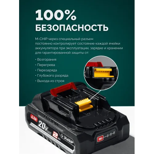 ЗУБР 20 В, 310 мм, без АКБ (LMS), триммер аккумуляторный бесщеточный (ТАБ-2031)