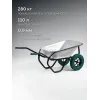 KRAFTOOL MAXDrive-2 110л, 280 кг, двухколесная, с трубным усилителем, кузов 0,9 мм, полиуретановые колеса, тачка строительная (39860)