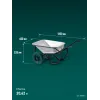KRAFTOOL MAXDrive-2 110л, 280 кг, двухколесная, с трубным усилителем, кузов 0,9 мм, полиуретановые колеса, тачка строительная (39860)