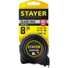 STAYER BlackMax, 8 м х 25 мм, рулетка с двумя фиксаторами, Professional (3410-08)