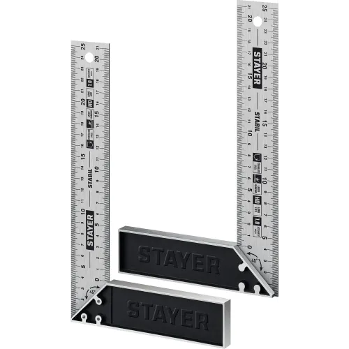 STAYER 250 мм, столярный угольник, Professional (3431-25)