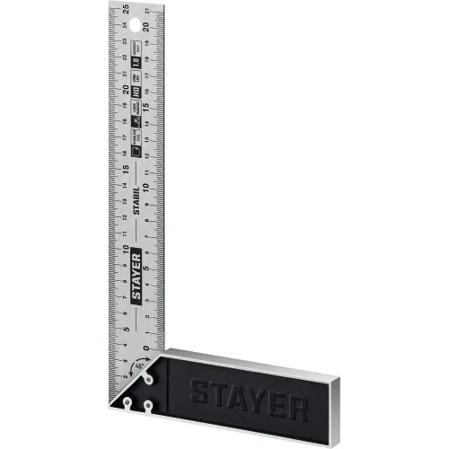 STAYER 250 мм, столярный угольник, Professional (3431-25)