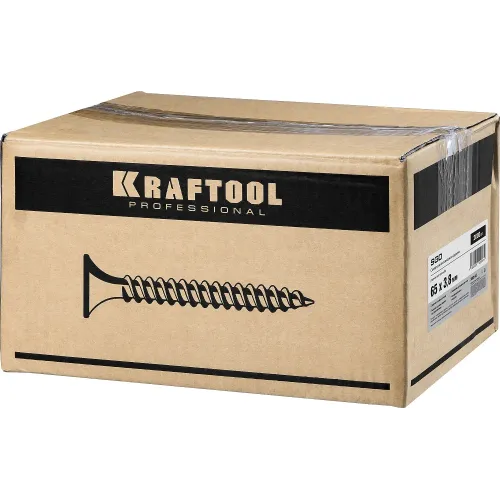 KRAFTOOL СГД, 65 х 3.8 мм, фосфатированное покрытие, 2000 шт (7,32 кг.), саморез гипсокартон-дерево (3005-65)
