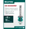 KRAFTOOL VS DIAMOND d 12 мм (М14, 50 мм), Вакуумная алмазная фреза пальчиковая с конусом (29811-12)