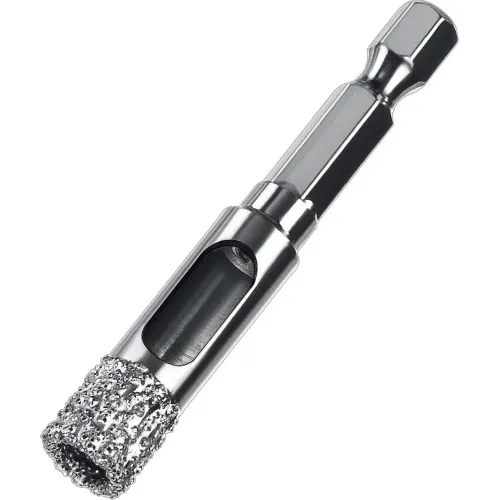 ЗУБР АВК, d 10 мм, (HEX 1/4″, 15 мм кромка), вакуумное алмазное трубчатое сверло, Профессионал (29865-10)