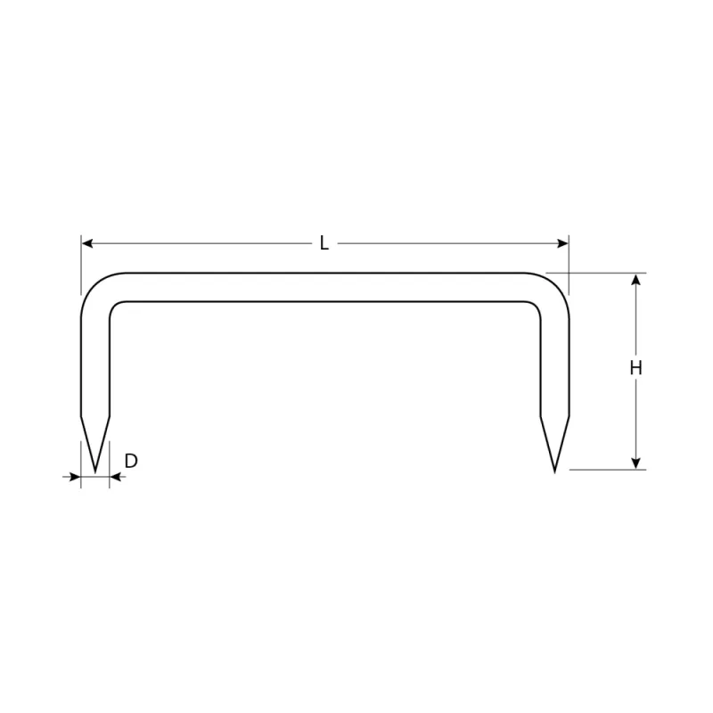 ЗУБР 250 x 70 x 8 мм, 100 шт, строительная скоба кованая (311165-250-70)