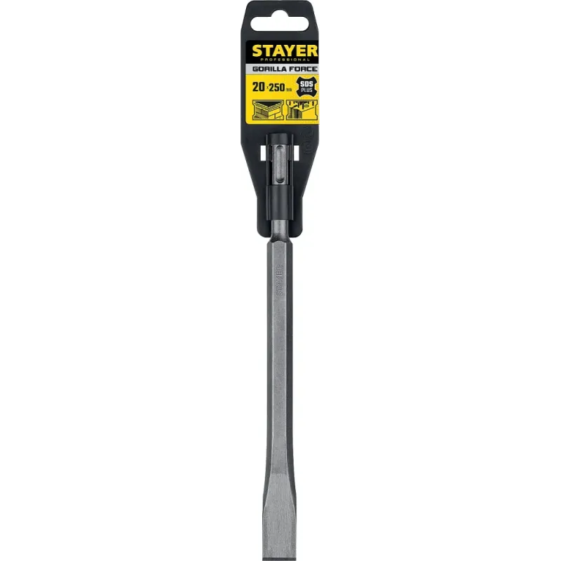 STAYER Gorilla Force, 20 х 250 мм, SDS-Plus, плоское зубило, Professional (29352-20-250)