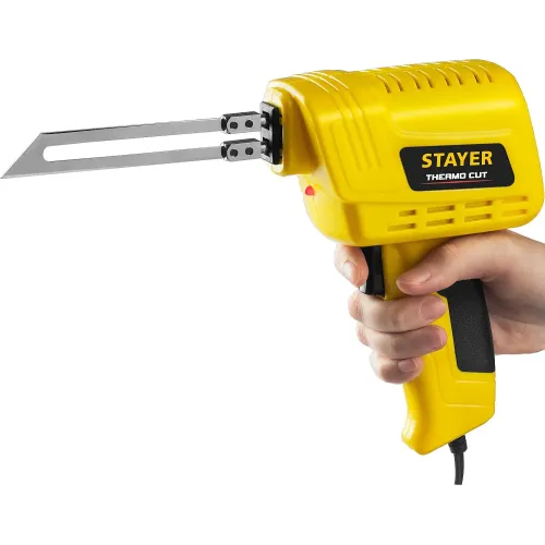 STAYER Thermo cut, 150 Вт, в наборе: 2 ножа, быстрый рез пенопласта + пластика, прибор для терморезки (45255-H2)