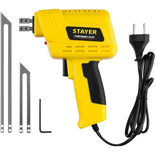 STAYER Thermo cut, 150 Вт, в наборе: 2 ножа, быстрый рез пенопласта + пластика, прибор для терморезки (45255-H2)