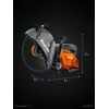 KRAFTOOL 4800 Вт, 400 мм, без диска, бензорез по бетону (бетонорез) (K970-16)