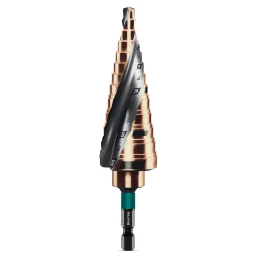 KRAFTOOL COBALT 6-30мм, 13 ступеней, азотирование, винтовая спираль, сверло ступенчатое(29691-6-30-13)