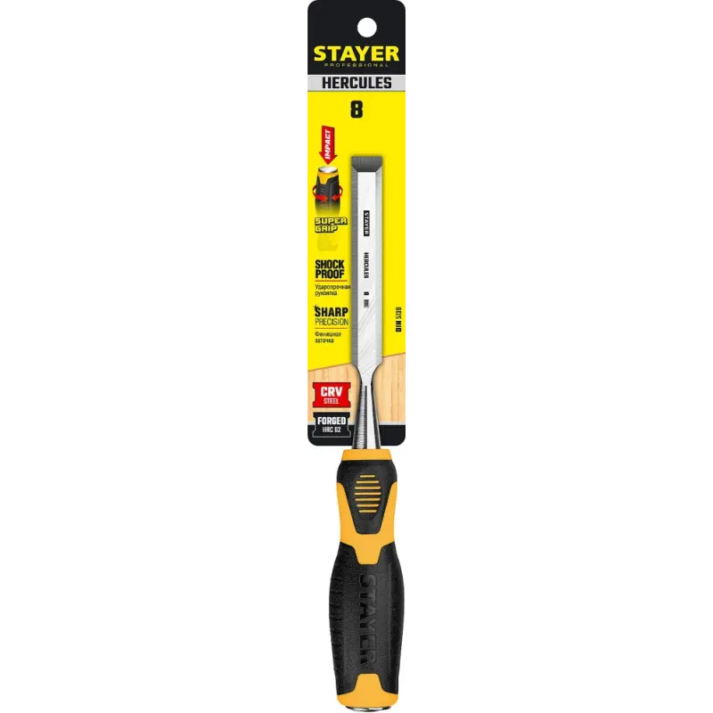 STAYER Hercules, 8 мм, стамеска-долото, Professional (18205-08)