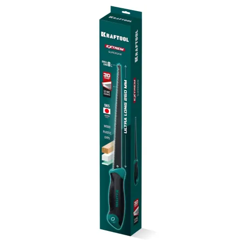 KRAFTOOL EXTREM SUPERSAW 250 мм, Мощная выкружная ножовка (15179-25)