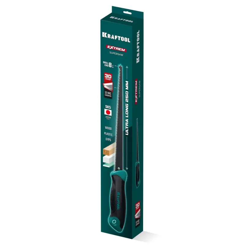 KRAFTOOL EXTREM SUPERSAW 250 мм, Мощная выкружная ножовка (15179-25)