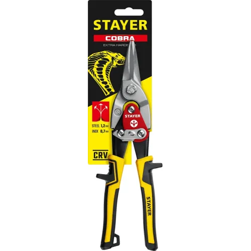 STAYER Cobra, 250 мм, прямые ножницы по металлу (23055-S)