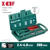 KRAFTOOL X-5F, 2.4 - 4.8 мм, 260 мм, удержание заклепки, литой заклепочник в кейсе (31173-H6)