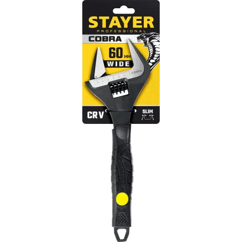 STAYER COBRA, 300/60 мм, разводной ключ, Professional (27264-30)