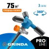 GRINDA RR-P, 75 м, 2 полив, 3 сопла, на пике, ударопрочный пластик, круговой распылитель, PROLine (40341)