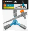 GRINDA RR-P, 75 м, 2 полив, 3 сопла, на пике, ударопрочный пластик, круговой распылитель, PROLine (40341)