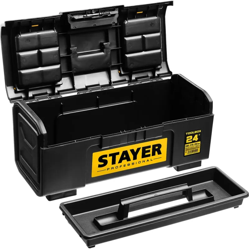 STAYER TOOLBOX-24, 590 х 270 х 255, пластиковый ящик для инструментов, Professional (38167-24)
