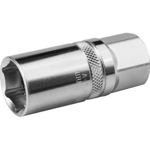 KRAFTOOL 1/2″, 16 мм, свечная торцовая головка с резиновой вставкой (27812-16)