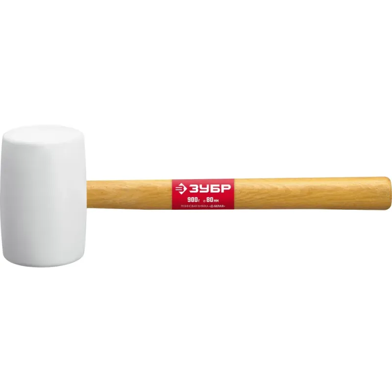ЗУБР 900 г, белая, резиновая киянка (20511-900)
