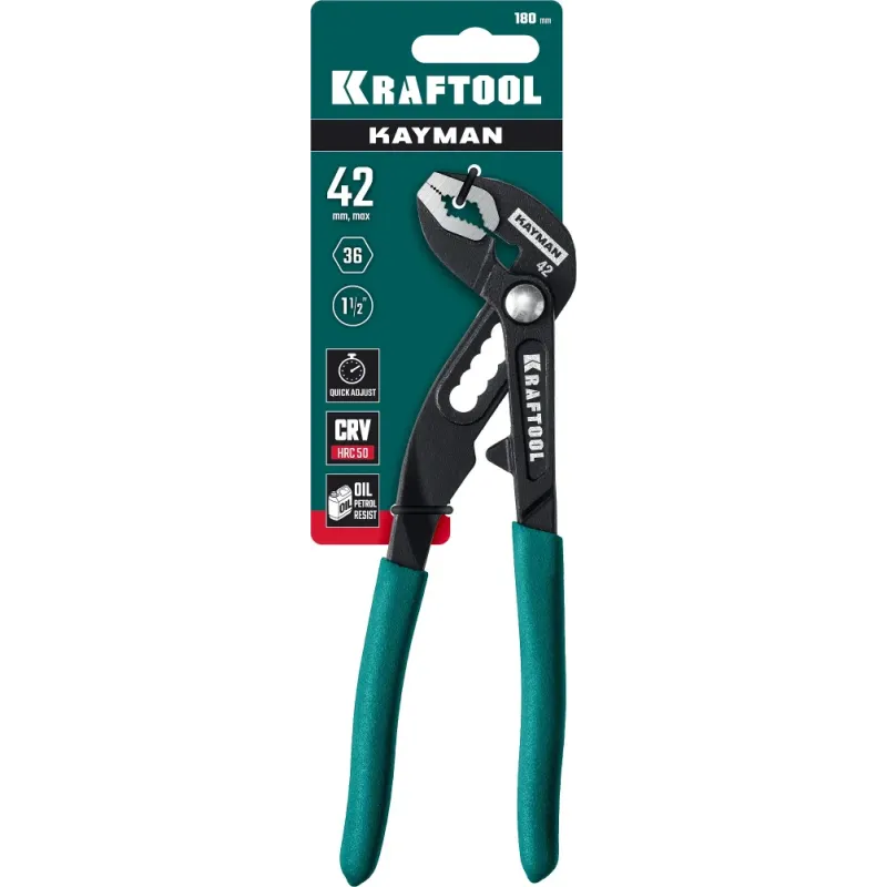 KRAFTOOL KAYMAN, 180 мм, переставные клещи (22353-18)