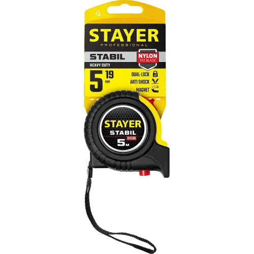 STAYER Stabil, 5 м х 19 мм, рулетка, Professional (34131-05)