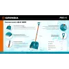 GRINDA Alu-600, снеговая лопата, алюминиевый черенок, пластиковый ковш 590мм (39942) PROLine